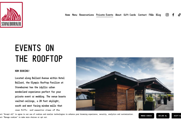 Olympic Rooftop Pavilion at Stoneburner