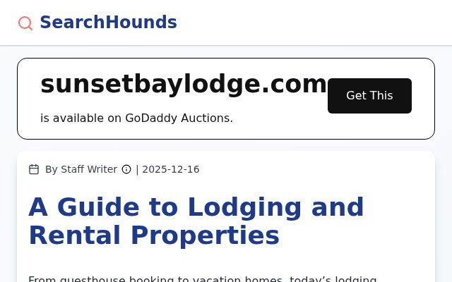 Sunset Bay Lodge